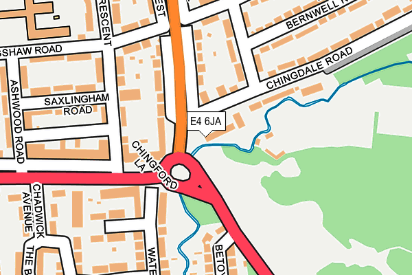 E4 6JA map - OS OpenMap – Local (Ordnance Survey)