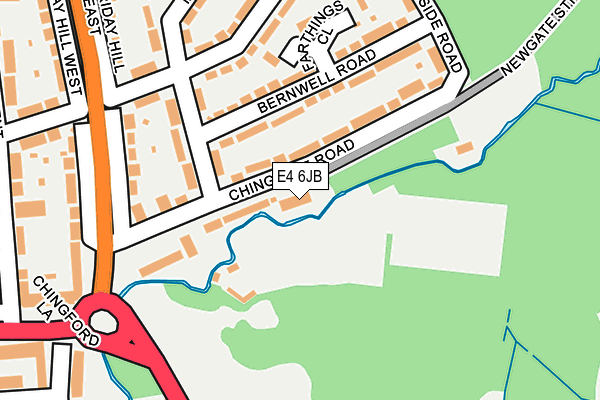 E4 6JB map - OS OpenMap – Local (Ordnance Survey)