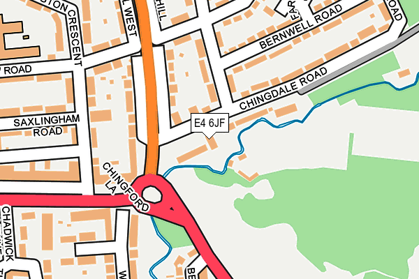 E4 6JF map - OS OpenMap – Local (Ordnance Survey)