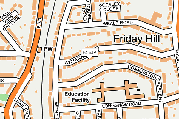 E4 6JP map - OS OpenMap – Local (Ordnance Survey)