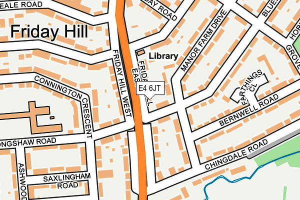 E4 6JT map - OS OpenMap – Local (Ordnance Survey)