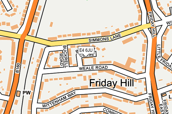 E4 6JU map - OS OpenMap – Local (Ordnance Survey)