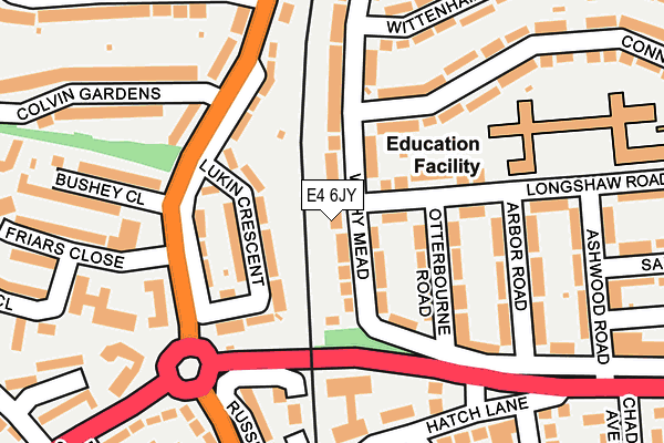 E4 6JY map - OS OpenMap – Local (Ordnance Survey)