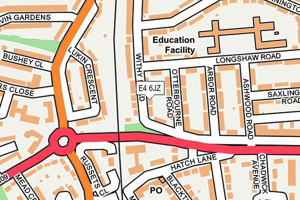 E4 6JZ map - OS OpenMap – Local (Ordnance Survey)