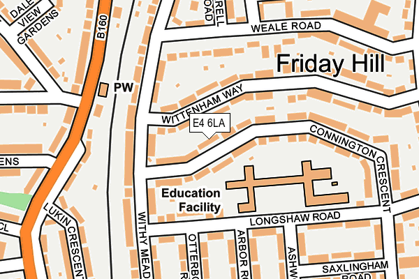 E4 6LA map - OS OpenMap – Local (Ordnance Survey)
