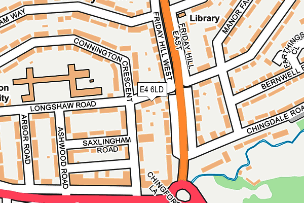 E4 6LD map - OS OpenMap – Local (Ordnance Survey)