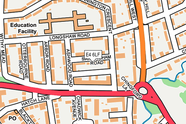 E4 6LF map - OS OpenMap – Local (Ordnance Survey)