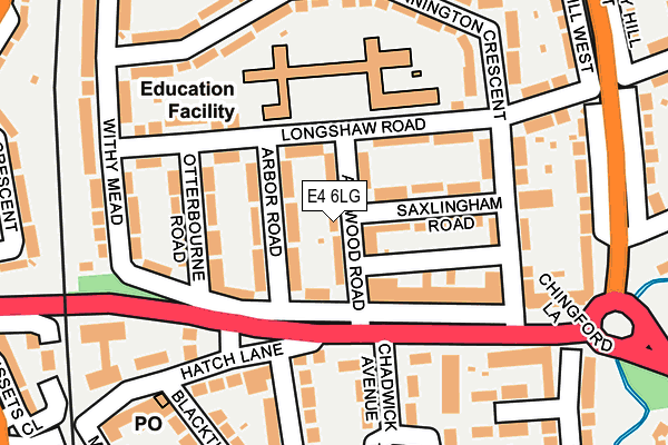 E4 6LG map - OS OpenMap – Local (Ordnance Survey)