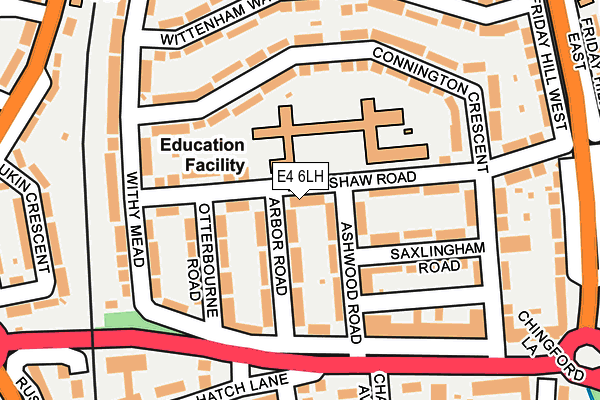 E4 6LH map - OS OpenMap – Local (Ordnance Survey)