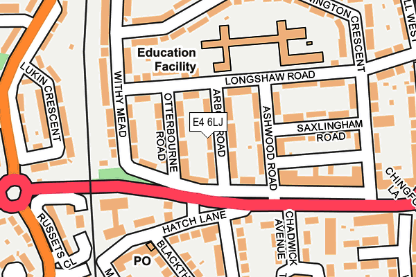 E4 6LJ map - OS OpenMap – Local (Ordnance Survey)