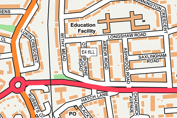 E4 6LL map - OS OpenMap – Local (Ordnance Survey)