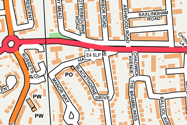E4 6LP map - OS OpenMap – Local (Ordnance Survey)