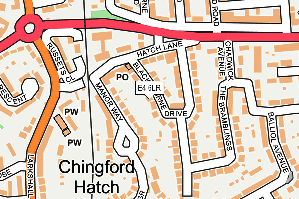 E4 6LR map - OS OpenMap – Local (Ordnance Survey)