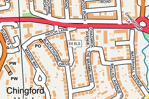 E4 6LS map - OS OpenMap – Local (Ordnance Survey)