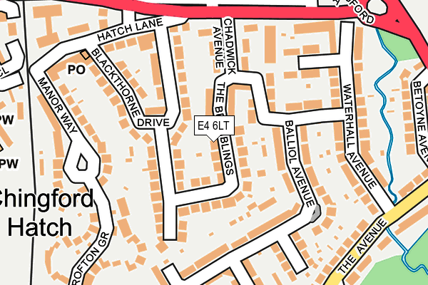 E4 6LT map - OS OpenMap – Local (Ordnance Survey)