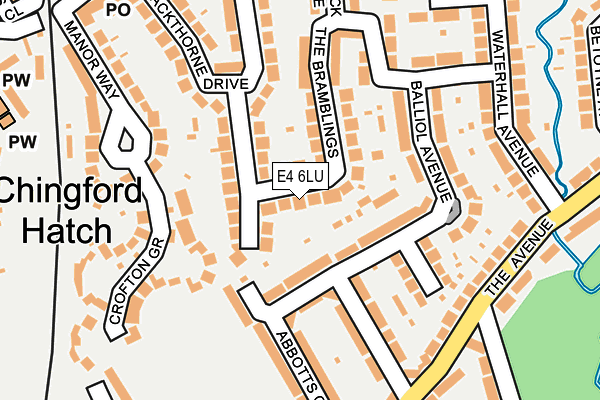 E4 6LU map - OS OpenMap – Local (Ordnance Survey)