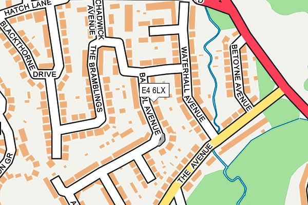 E4 6LX map - OS OpenMap – Local (Ordnance Survey)