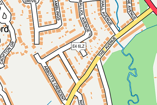 E4 6LZ map - OS OpenMap – Local (Ordnance Survey)