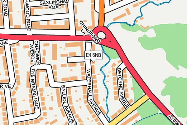 E4 6NB map - OS OpenMap – Local (Ordnance Survey)