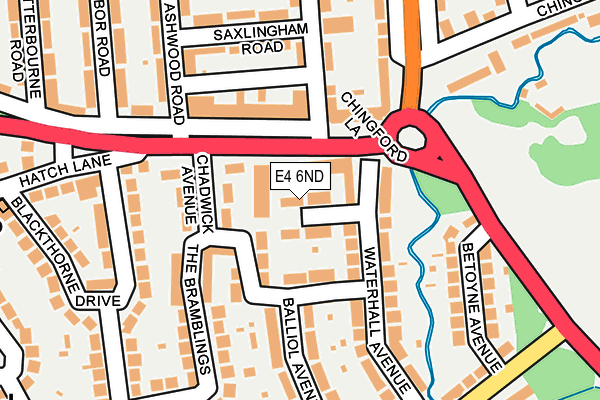 E4 6ND map - OS OpenMap – Local (Ordnance Survey)