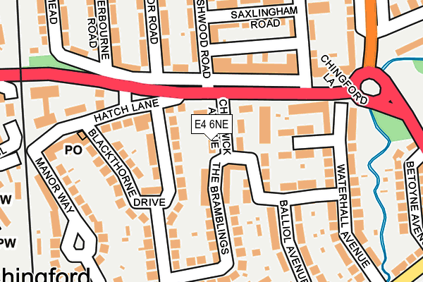 E4 6NE map - OS OpenMap – Local (Ordnance Survey)