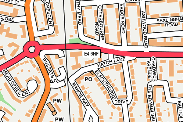 E4 6NF map - OS OpenMap – Local (Ordnance Survey)