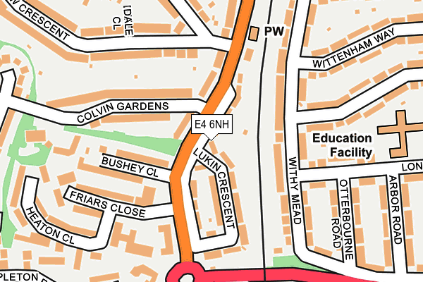 E4 6NH map - OS OpenMap – Local (Ordnance Survey)