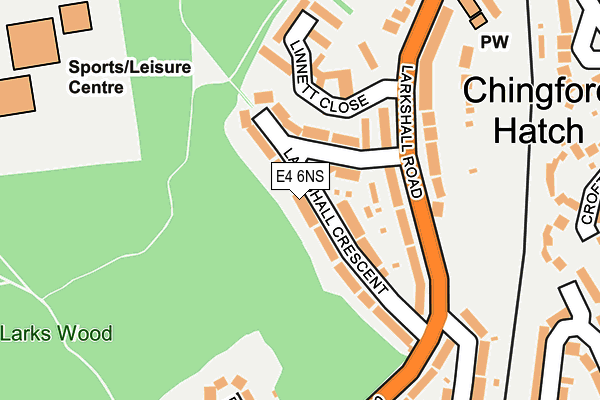 E4 6NS map - OS OpenMap – Local (Ordnance Survey)