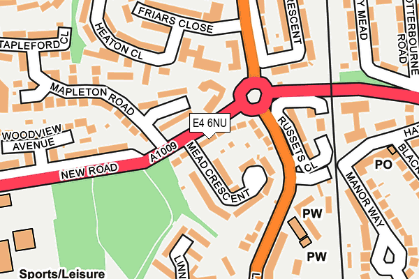 E4 6NU map - OS OpenMap – Local (Ordnance Survey)