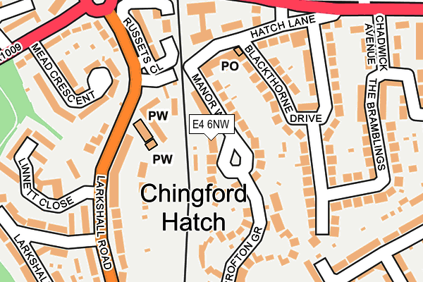 E4 6NW map - OS OpenMap – Local (Ordnance Survey)