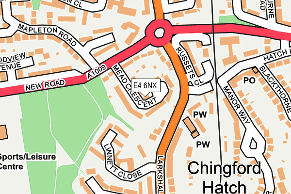 E4 6NX map - OS OpenMap – Local (Ordnance Survey)