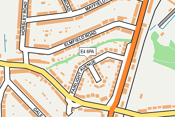 E4 6PA map - OS OpenMap – Local (Ordnance Survey)