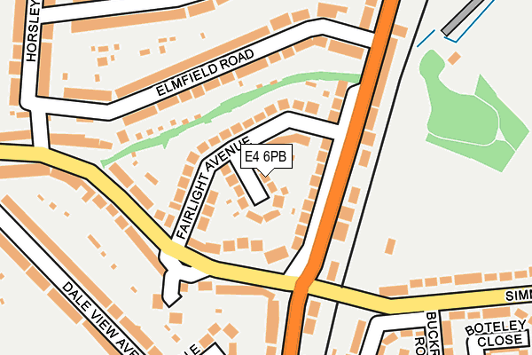 E4 6PB map - OS OpenMap – Local (Ordnance Survey)