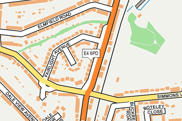 E4 6PD map - OS OpenMap – Local (Ordnance Survey)