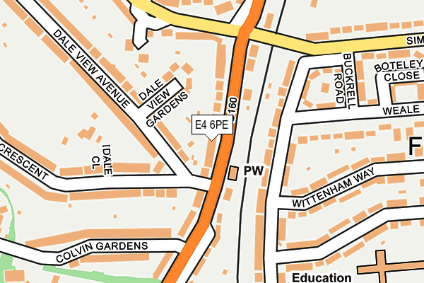 E4 6PE map - OS OpenMap – Local (Ordnance Survey)