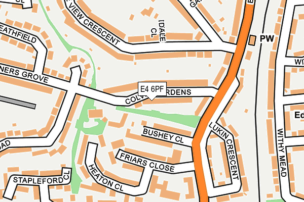 E4 6PF map - OS OpenMap – Local (Ordnance Survey)