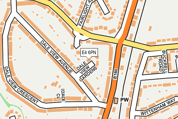 E4 6PN map - OS OpenMap – Local (Ordnance Survey)