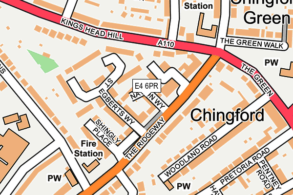 E4 6PR map - OS OpenMap – Local (Ordnance Survey)