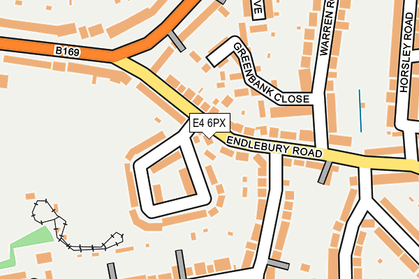 E4 6PX map - OS OpenMap – Local (Ordnance Survey)