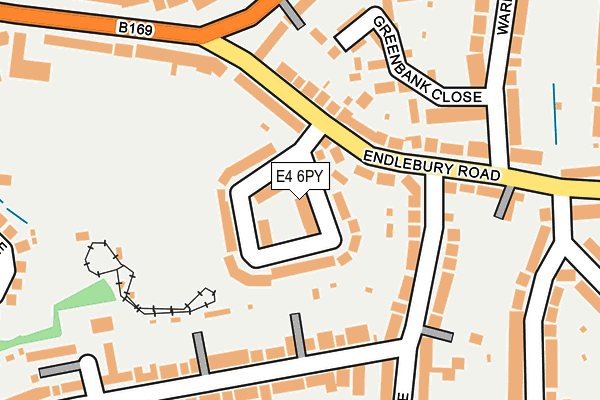 E4 6PY map - OS OpenMap – Local (Ordnance Survey)