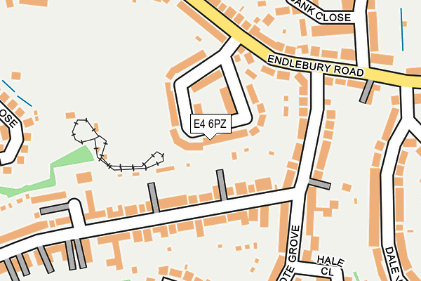 E4 6PZ map - OS OpenMap – Local (Ordnance Survey)