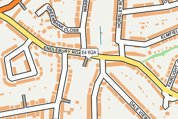 E4 6QA map - OS OpenMap – Local (Ordnance Survey)
