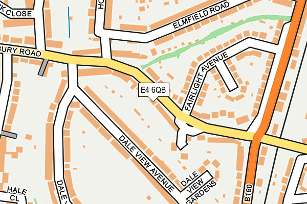 E4 6QB map - OS OpenMap – Local (Ordnance Survey)