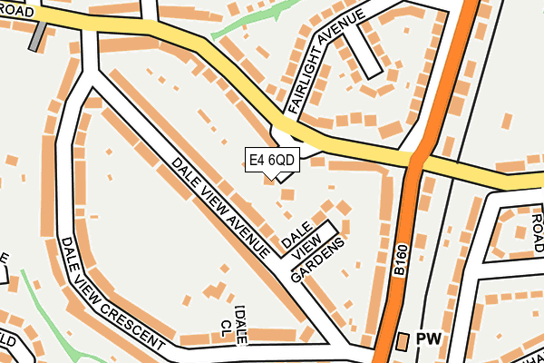 E4 6QD map - OS OpenMap – Local (Ordnance Survey)