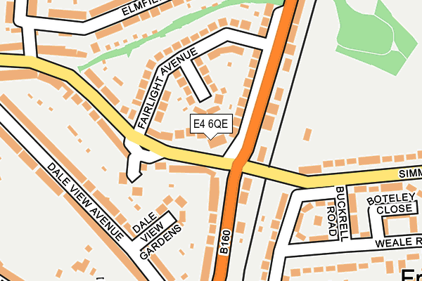 E4 6QE map - OS OpenMap – Local (Ordnance Survey)