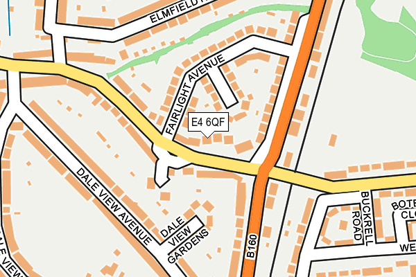 E4 6QF map - OS OpenMap – Local (Ordnance Survey)