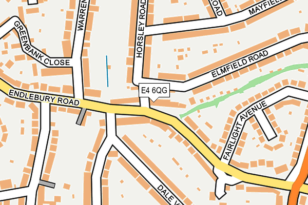 E4 6QG map - OS OpenMap – Local (Ordnance Survey)