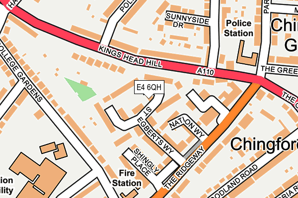 E4 6QH map - OS OpenMap – Local (Ordnance Survey)