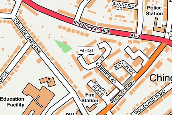 E4 6QJ map - OS OpenMap – Local (Ordnance Survey)