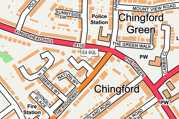 E4 6QL map - OS OpenMap – Local (Ordnance Survey)